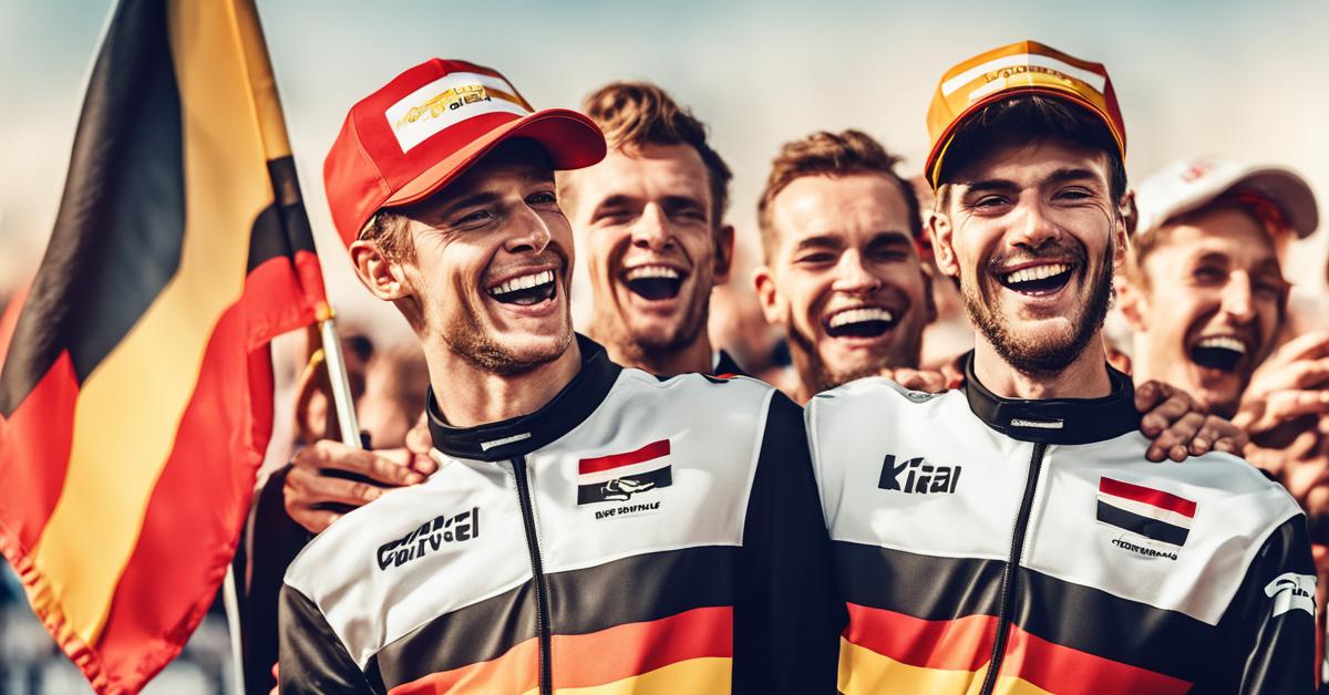 Kai Huckenbeck z drużyną Niemiec świętuje sukces w Speedway World Cup.