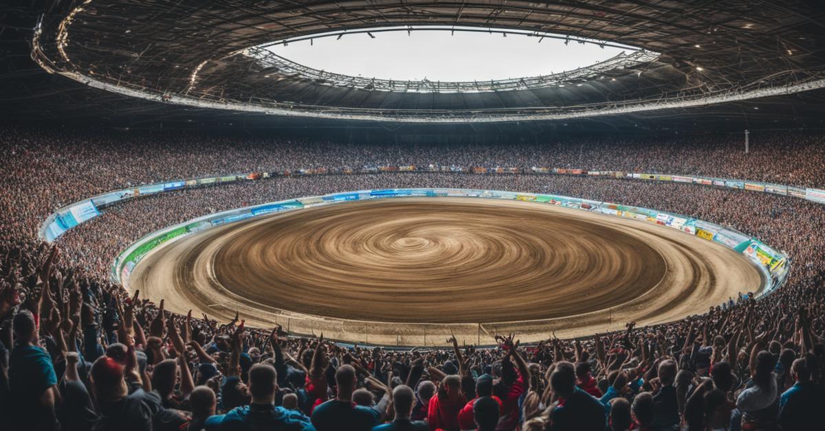 Widok na Moto Arenę podczas meczu żużlowego KŻ Orzeł Łódź.