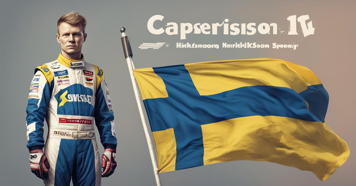 Casper Henriksson prezentuje się w barwach Szwecji, symbol żużlowej tradycji.